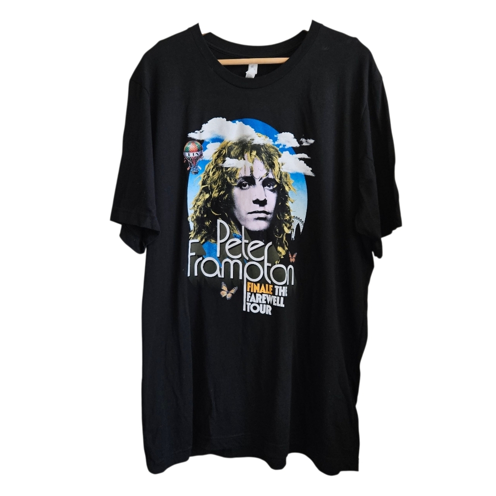 Peter Frampton Concert Graphic Tour Tee On Black Bella Canvas Tee